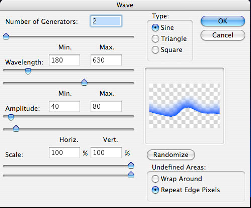 Distort Settings