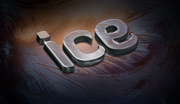 Ice Text Textured Ice Text Textured